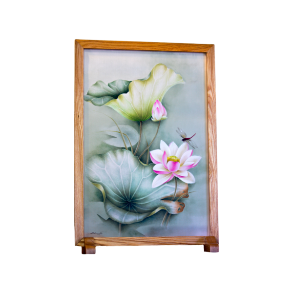 Serenity of summer | Acrylic on silk with frame