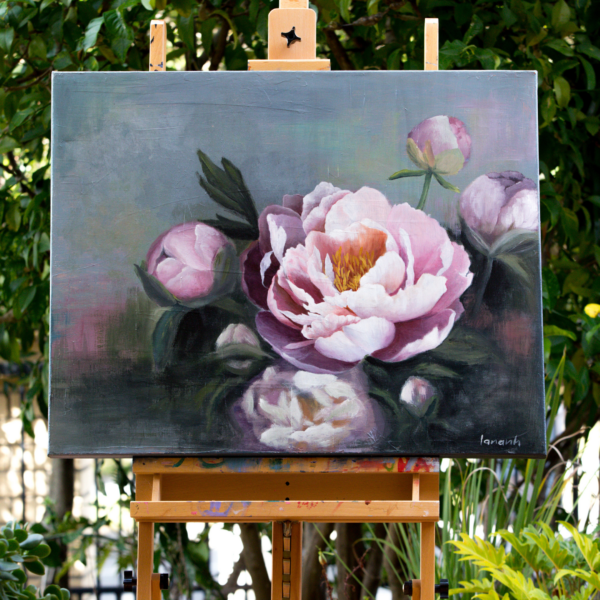 Peonies | Acrylic on canvas | Without frame - Image 2
