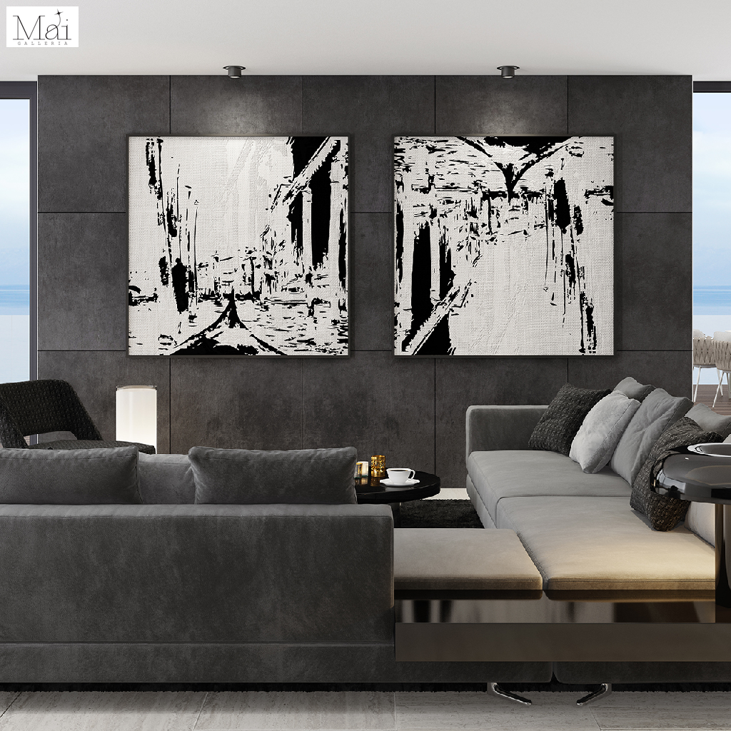 Using decorative lighting to highlight artwork gives it a distinct presence Using decorative lighting to highlight artwork gives it a distinct presence