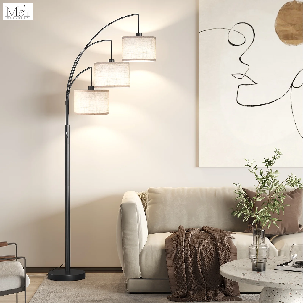 The mid-length floor lamp's elongated structure ensures optimal lighting for the entire room and creates a soothing ambiance for nighttime rest The mid-length floor lamp's elongated structure ensures optimal lighting for the entire room and creates a soothing ambiance for nighttime rest