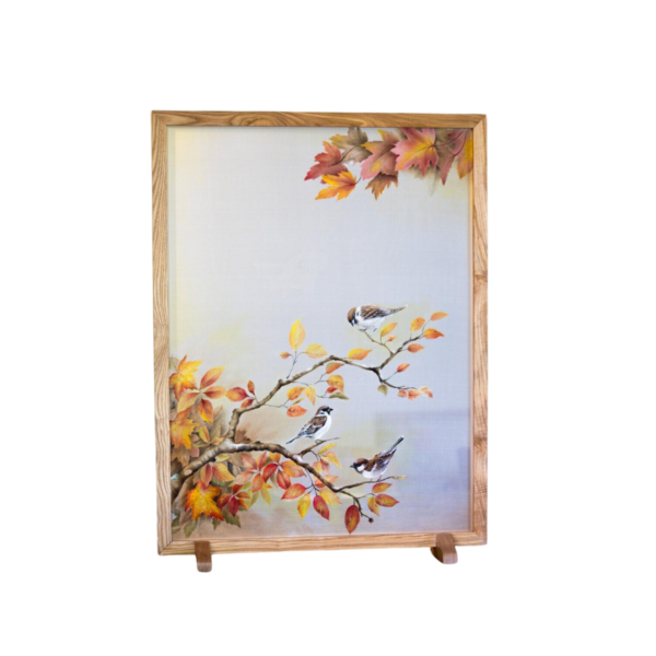 Autumn | Acrylic on silk with frame